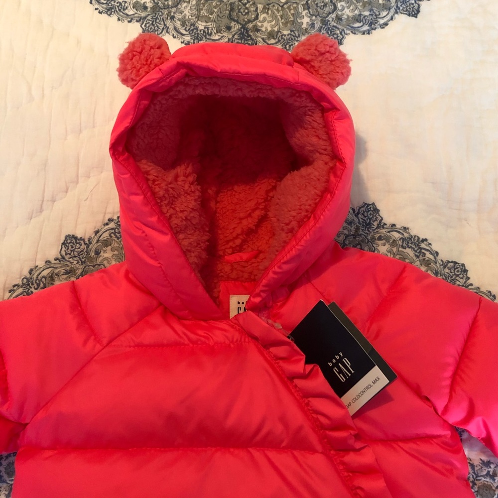 Baby Gap Pink Cold Control Max Coat Kimono 6-12M - Picture 2 of 11